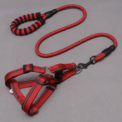 Adjustable Nylon Dog Harness with Leash Set