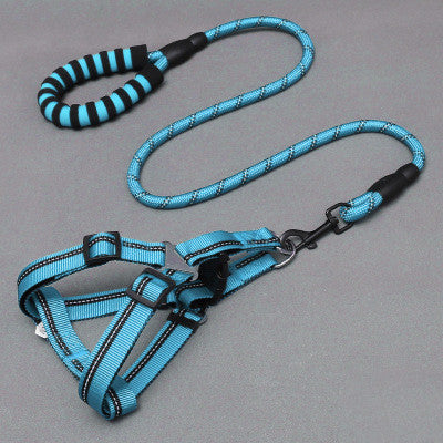 Adjustable Nylon Dog Harness with Leash Set