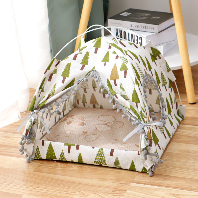 Enclosed Cat & Small Pet Tent Bed