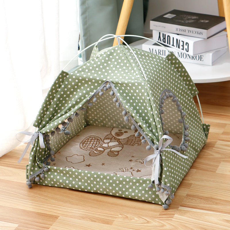 Enclosed Cat & Small Pet Tent Bed