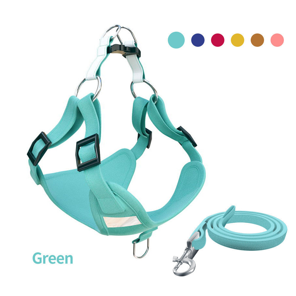 Reflective LED Dog Harness & Leash Set