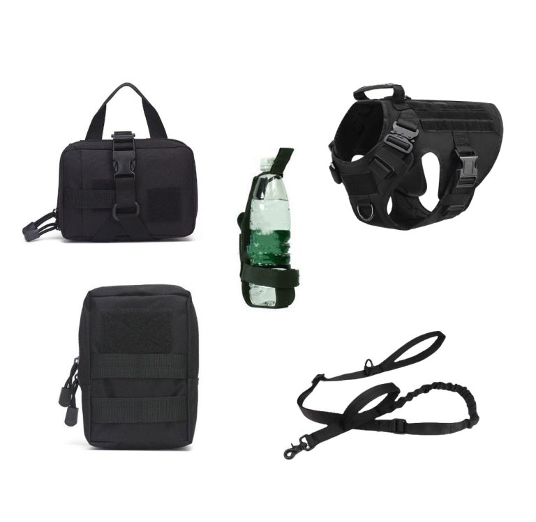 Tactical Dog Harness and Leash Set