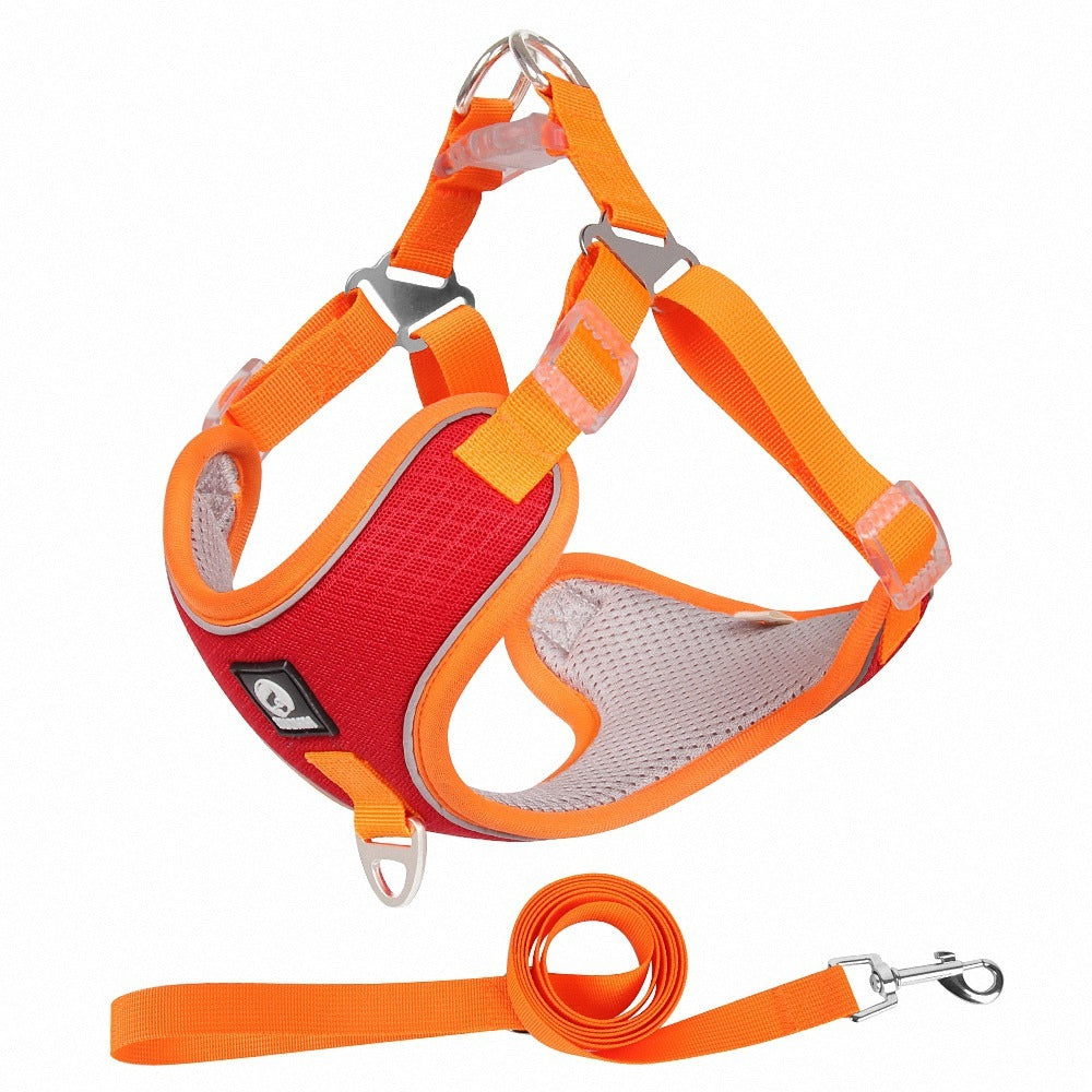 Adjustable Reflective Mesh Dog Harness